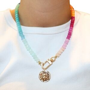 Multicolor Bee Charm Necklace